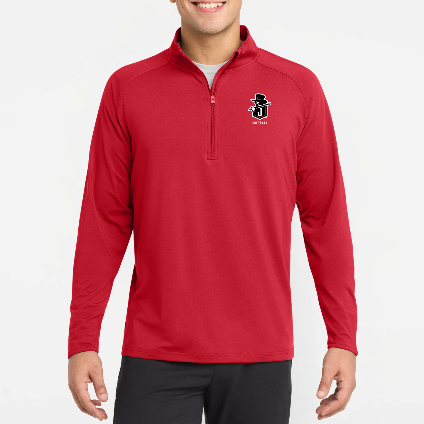 JYAA: Johnstown Johnnie Logo *Pick Your Sport* Quarter Zip Long Sleeve Tech T-Shirt