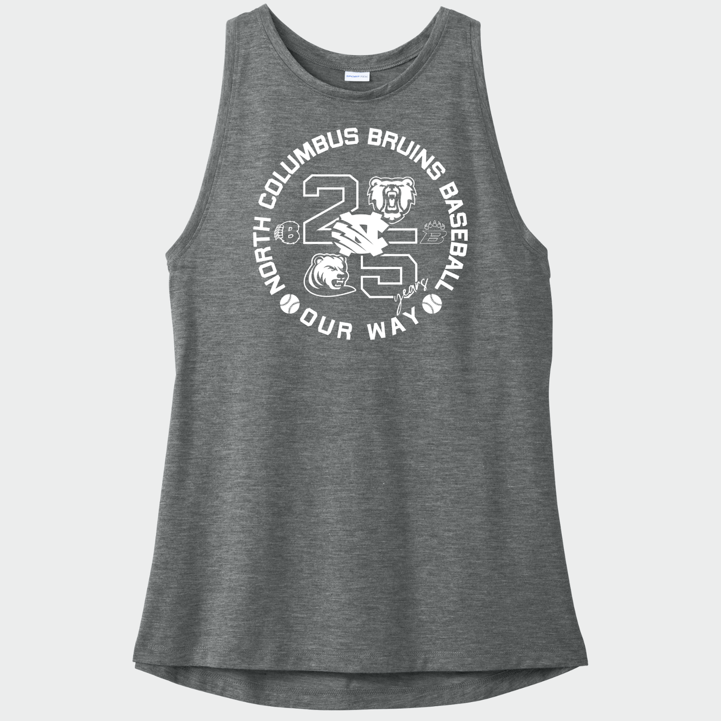 BRUINS: 25th Anniversary Women's Triblend Tech Tank Top