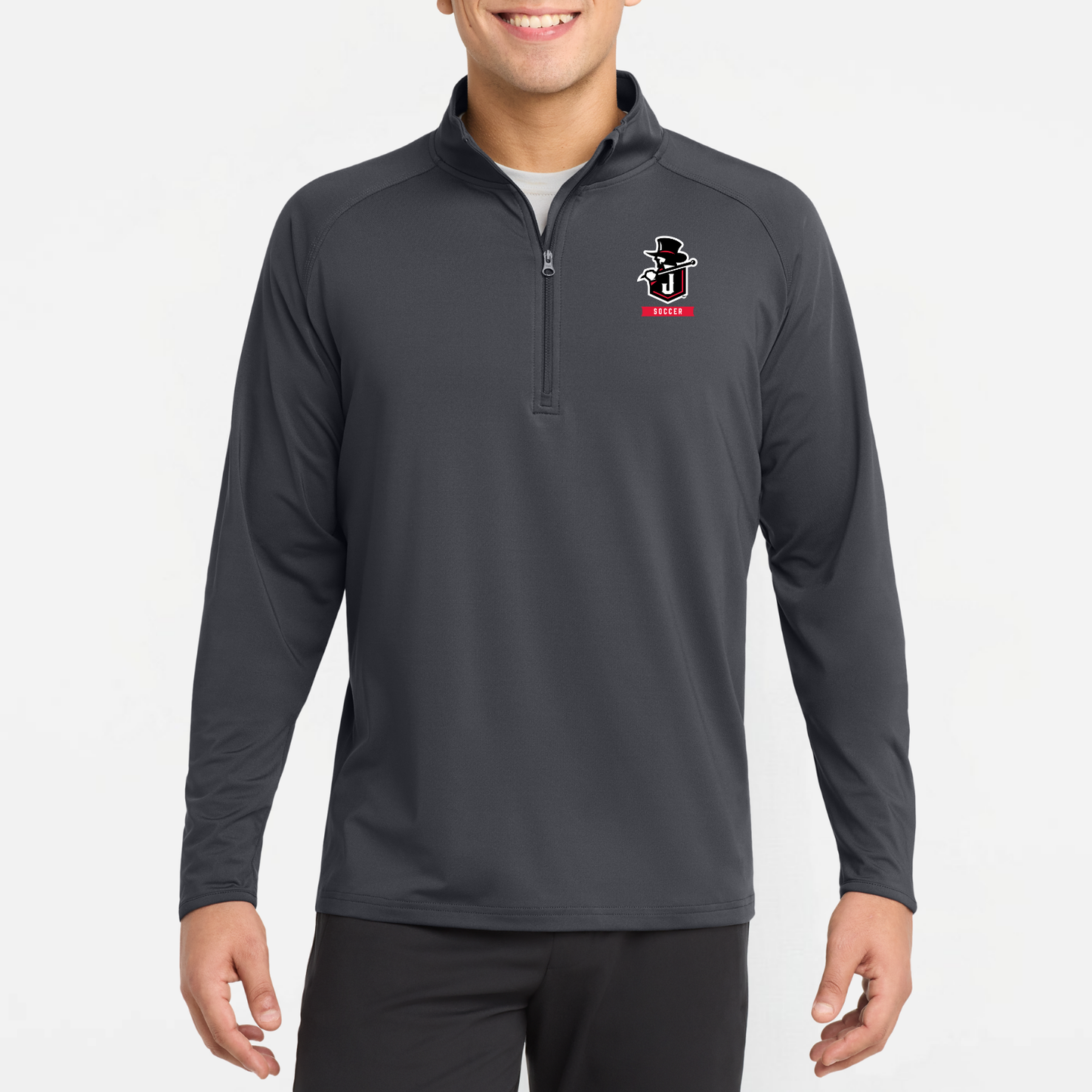JYAA: Johnstown Johnnie Logo *Pick Your Sport* Quarter Zip Long Sleeve Tech T-Shirt