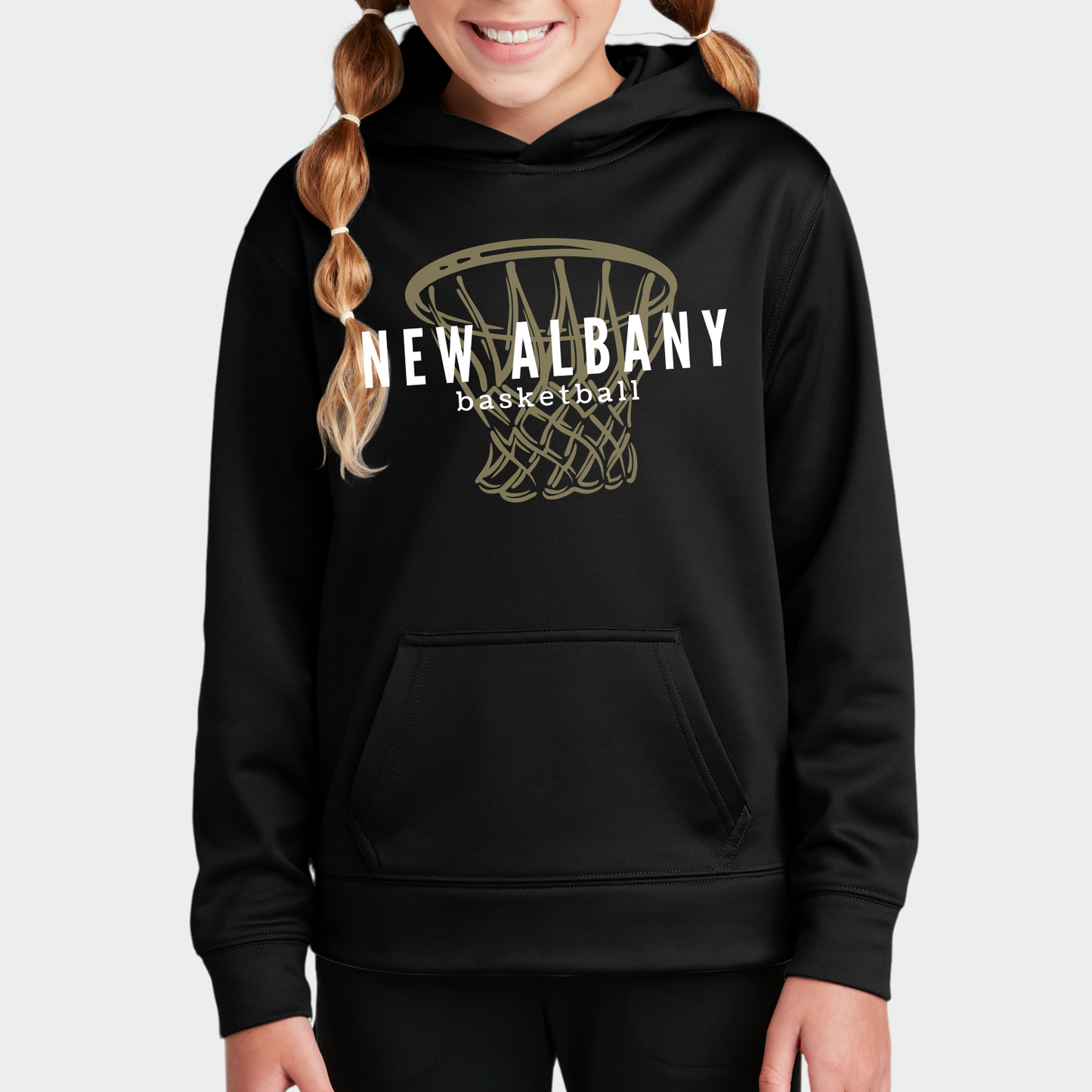 NAGTB: New Albany Basketball Net Tech Hooded Sweatshirt