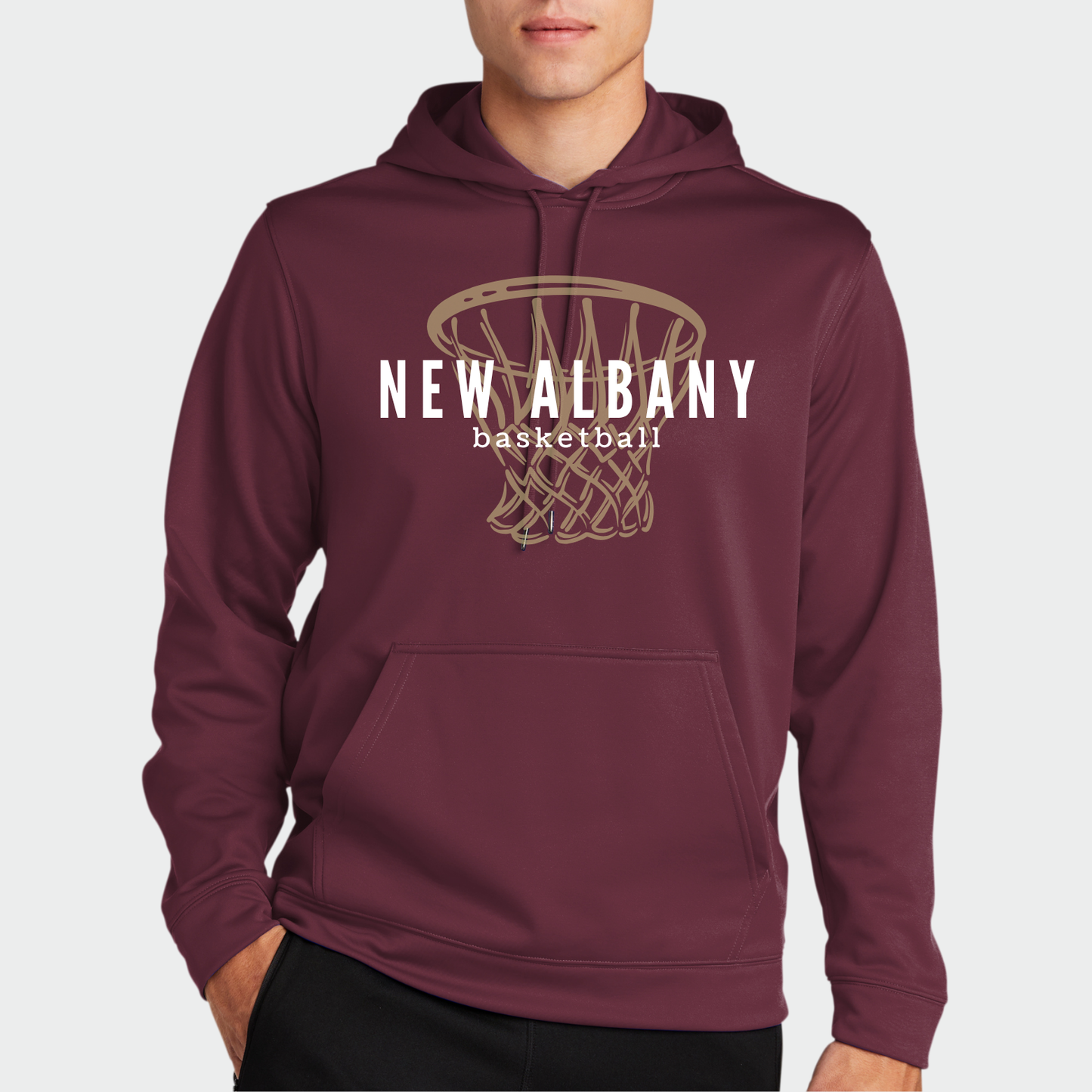 NAGTB: New Albany Basketball Net Tech Hooded Sweatshirt