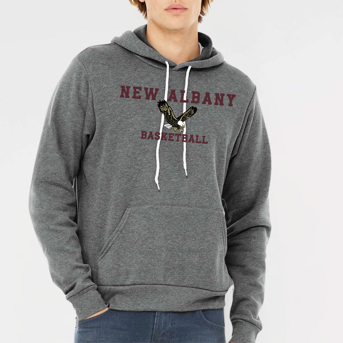 NAGTB: New Albany Basketball, Sponge Fleece Hooded Sweatshirt
