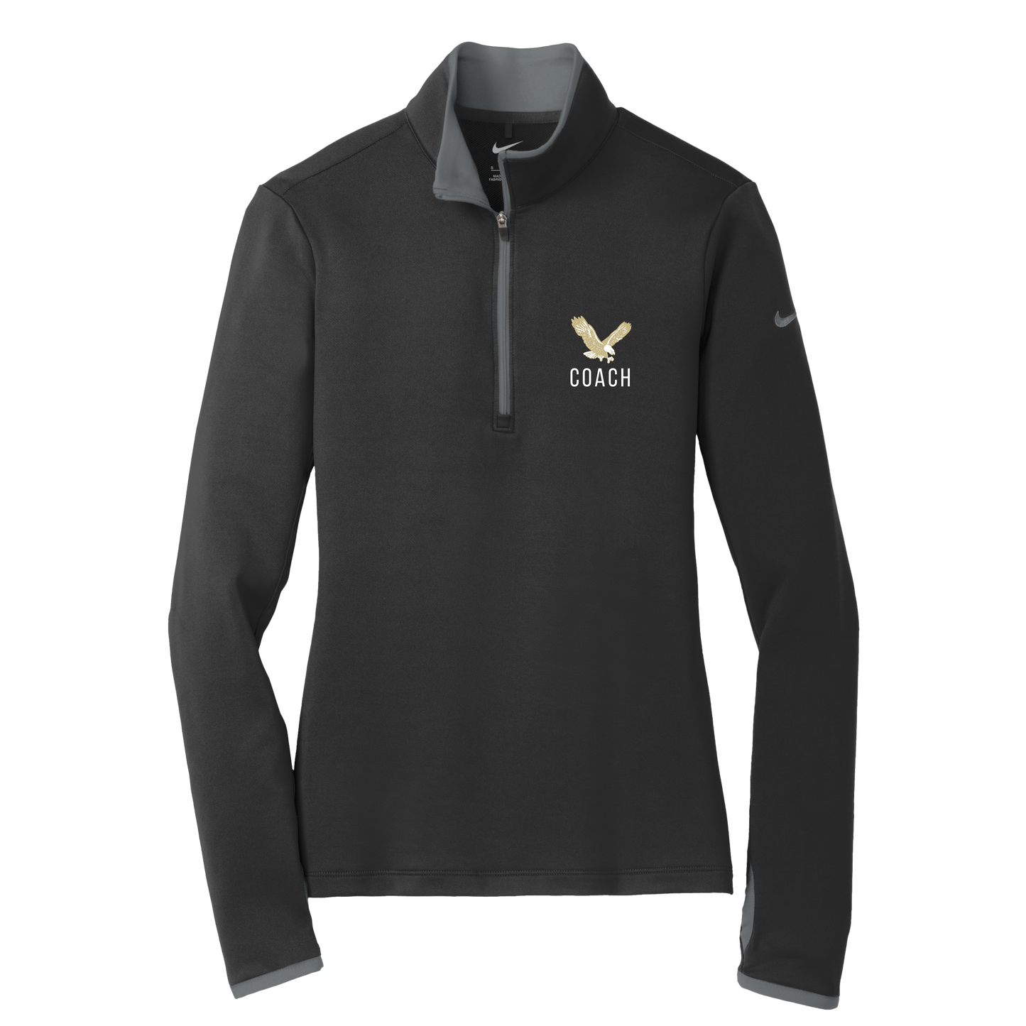 Women's Eagle Coach Nike Dri-FIT Stretch 1/2-Zip Long Sleeve T-Shirt