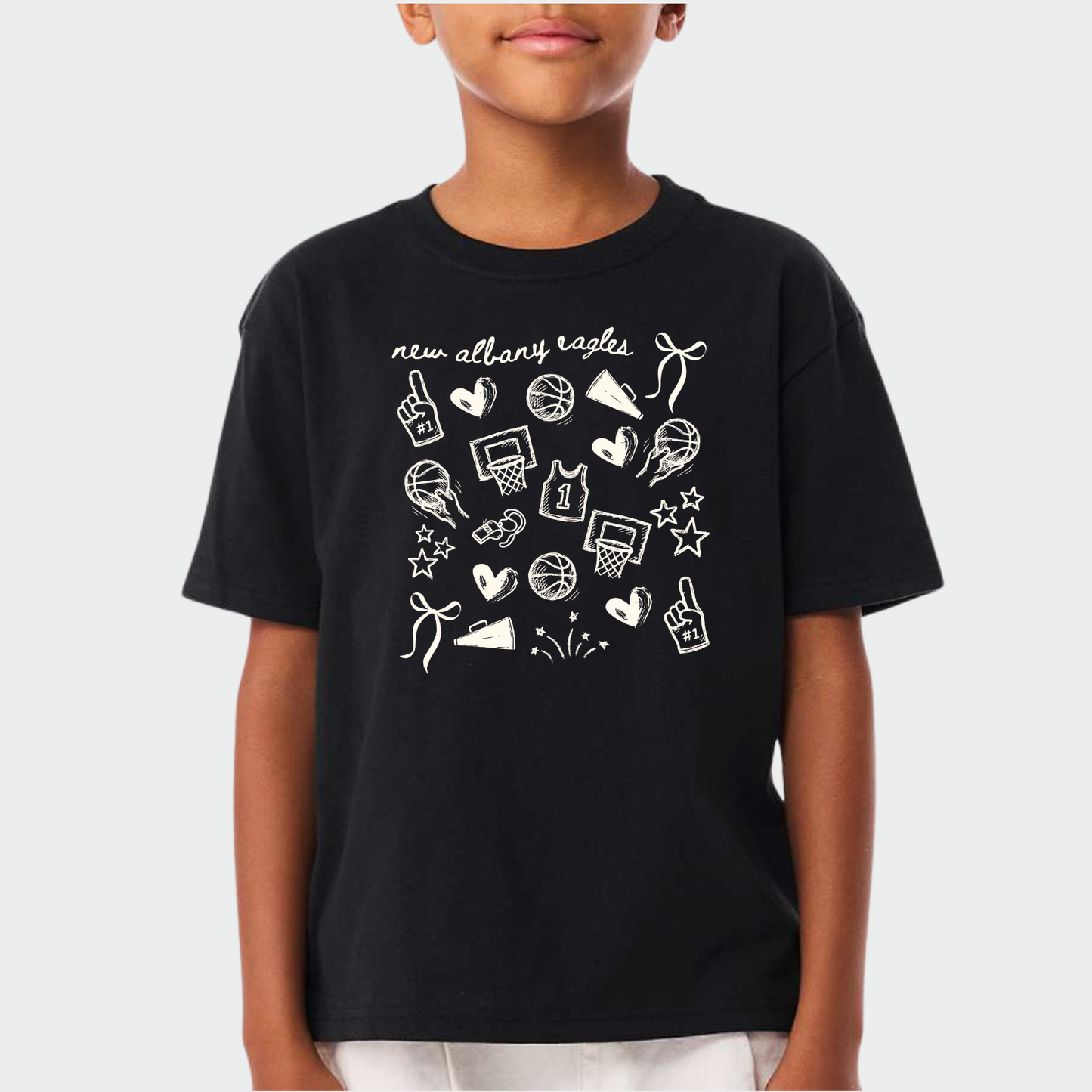 NAGTB New Albany Basketball Collage Heavyweight T-Shirt