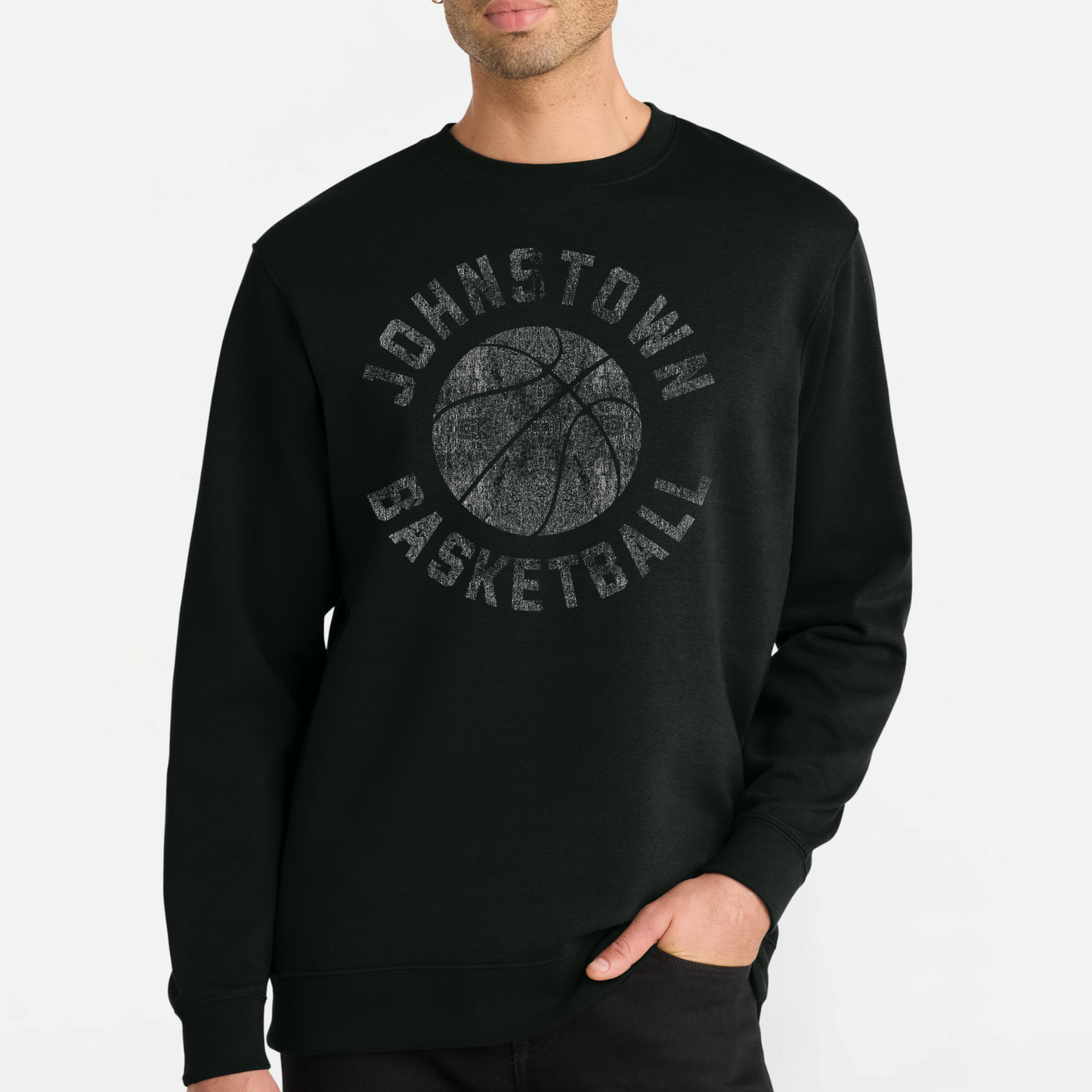 JYAA: Johnstown Basketball *distressed graphic* Crew Sweatshirt