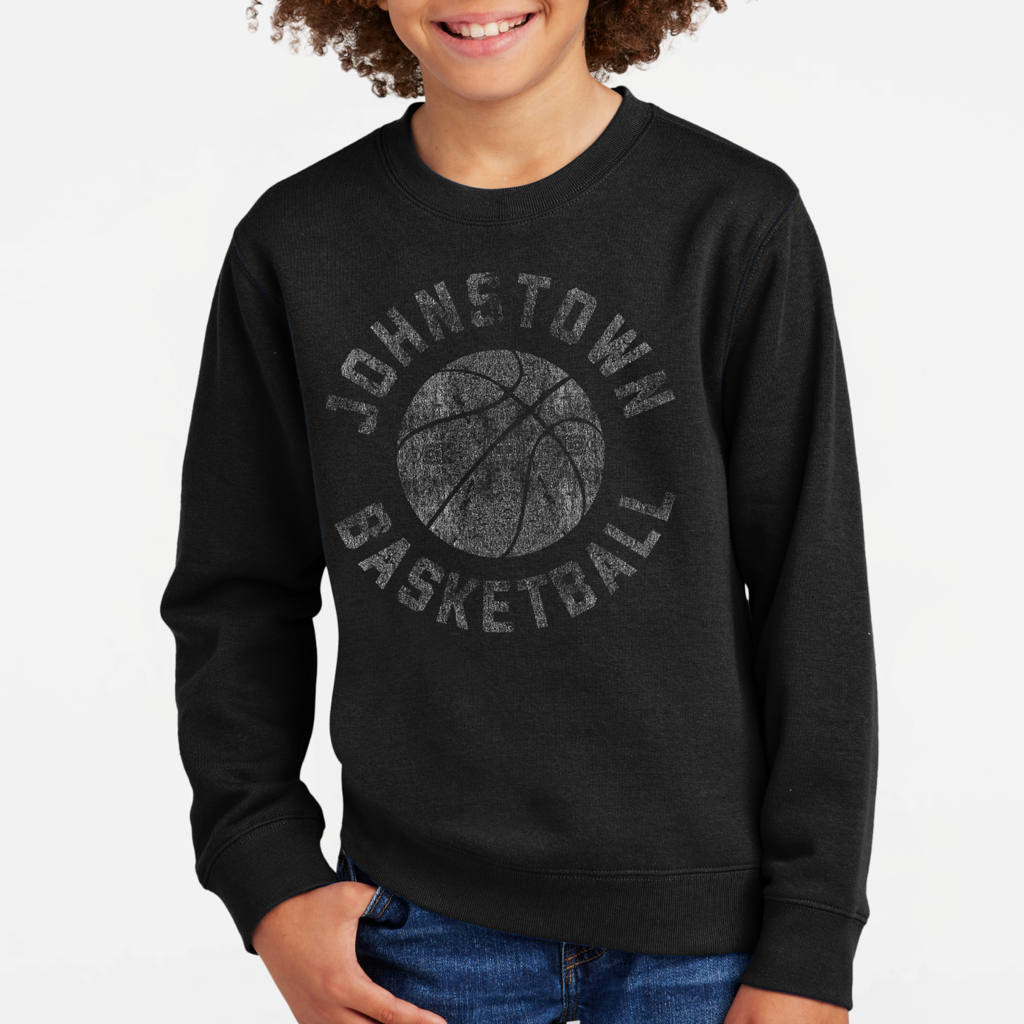 JYAA: Johnstown Basketball *distressed graphic* Crew Sweatshirt