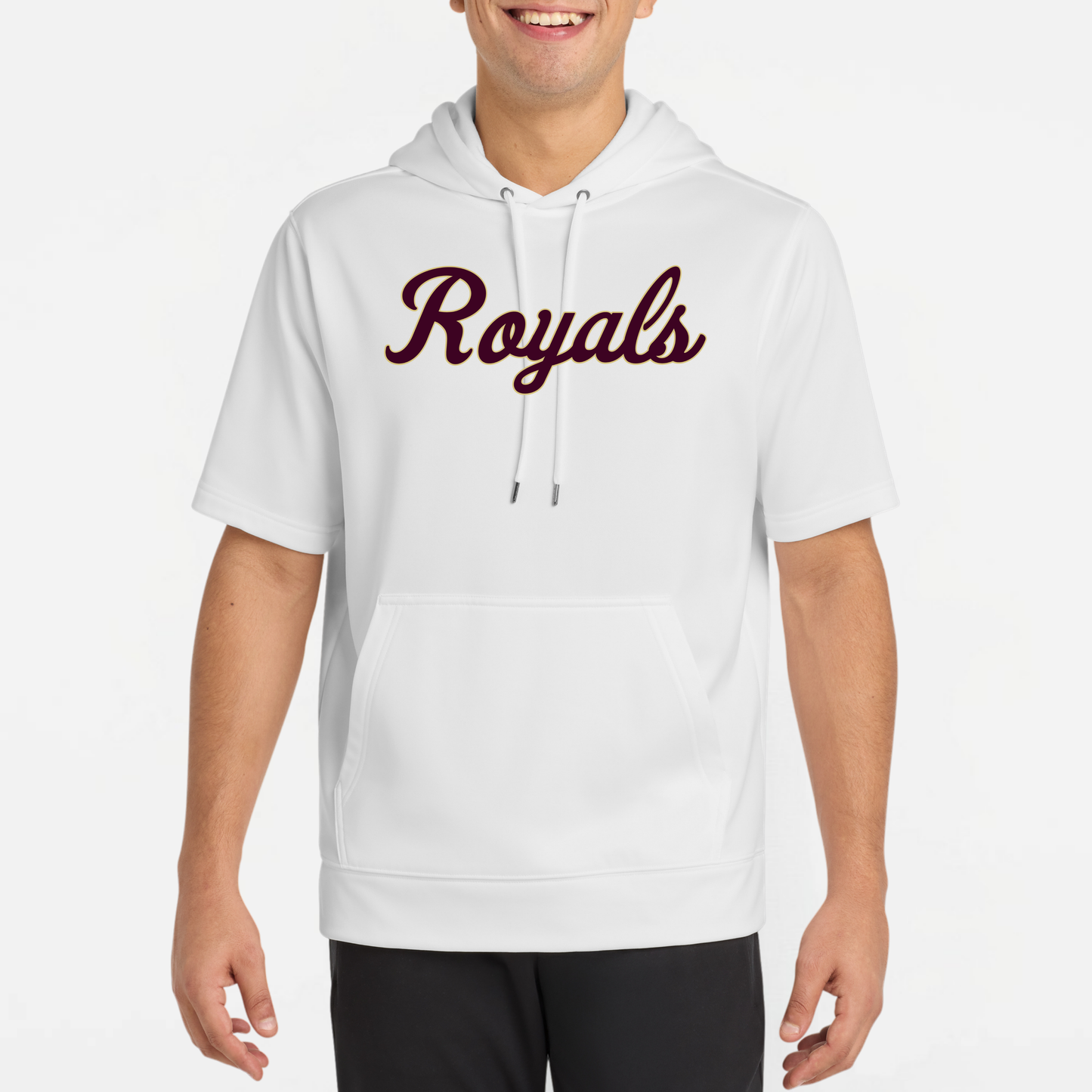 TCR: Royals Script, Short Sleeve Tech Fleece Hoodie