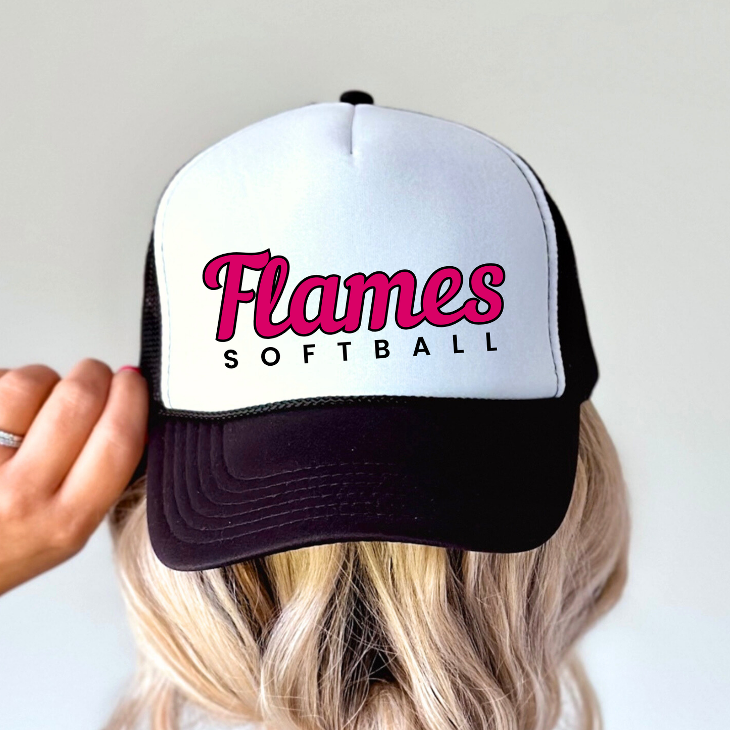 Flames Softball: Foam Trucker Hat