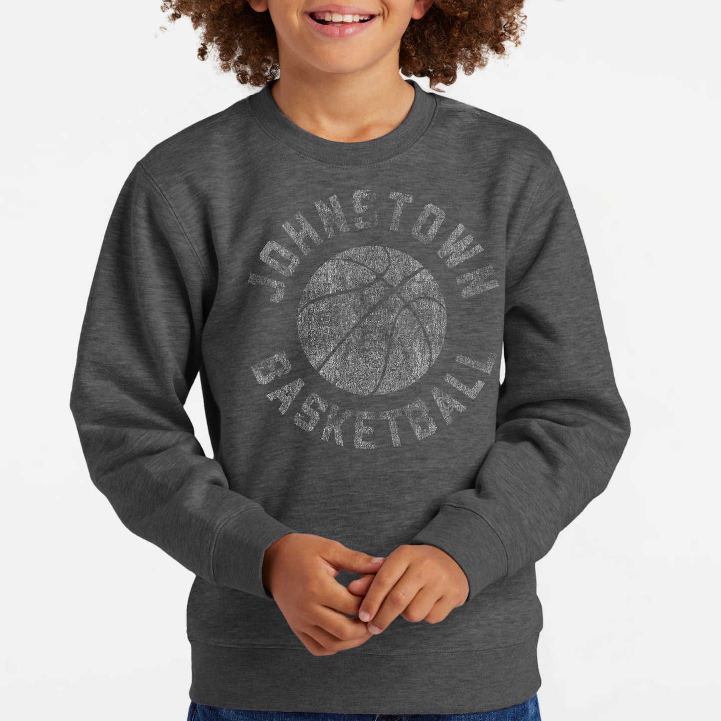 JYAA: Johnstown Basketball *distressed graphic* Crew Sweatshirt