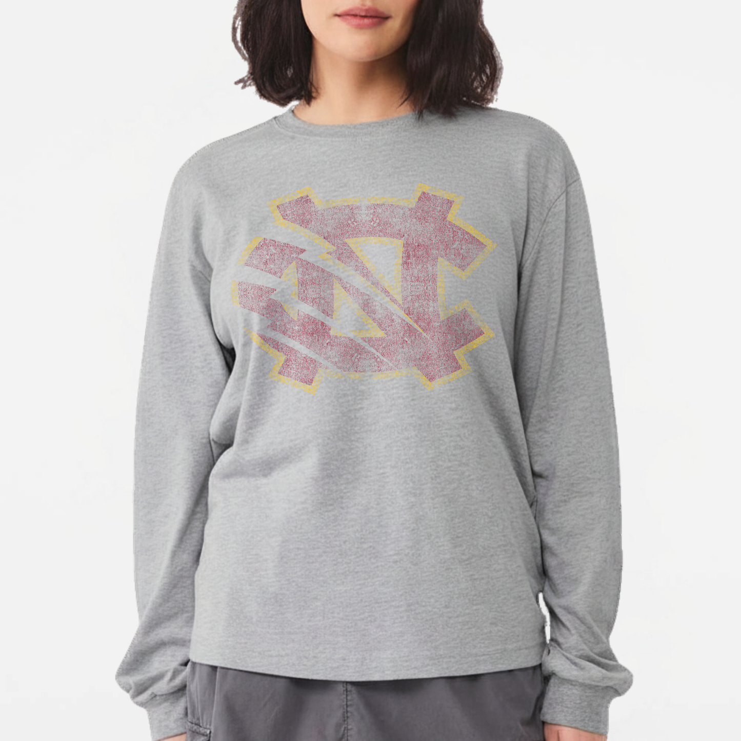 BRUINS: Extremely Distressed NC Heavyweight Long Sleeve Tee