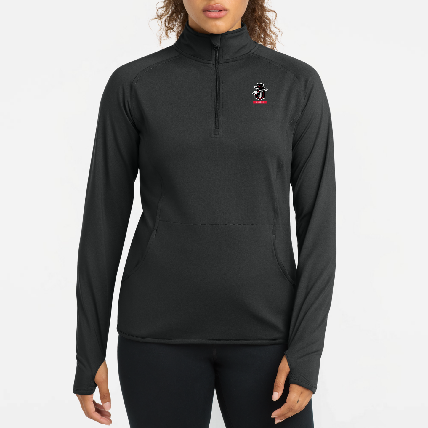 JYAA: Johnstown Johnnie Logo *Pick Your Sport* Women's Quarter Zip Long Sleeve Tech T-Shirt