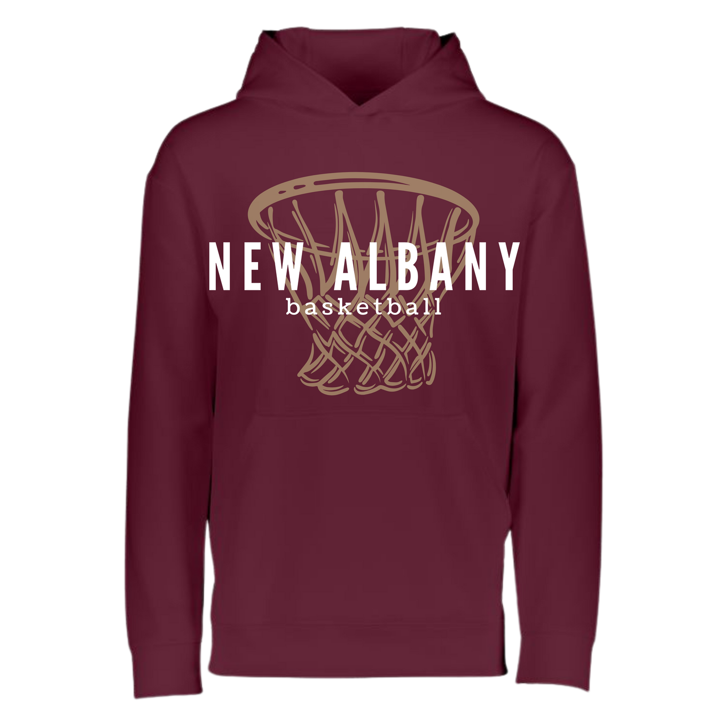 New Albany Basketball Net Tech Hooded Sweatshirt