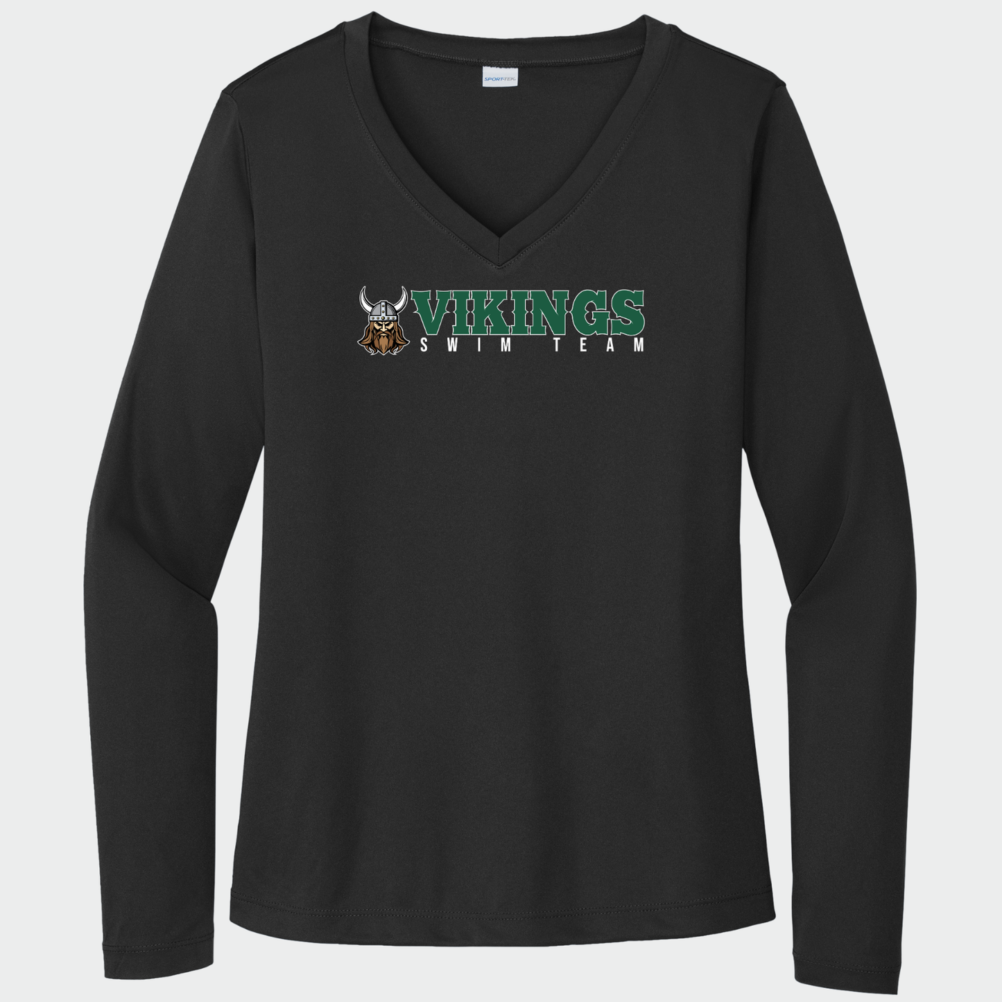 NRS: Vikings Swim Team Women's Long Sleeve Tech V-Neck Tshirt