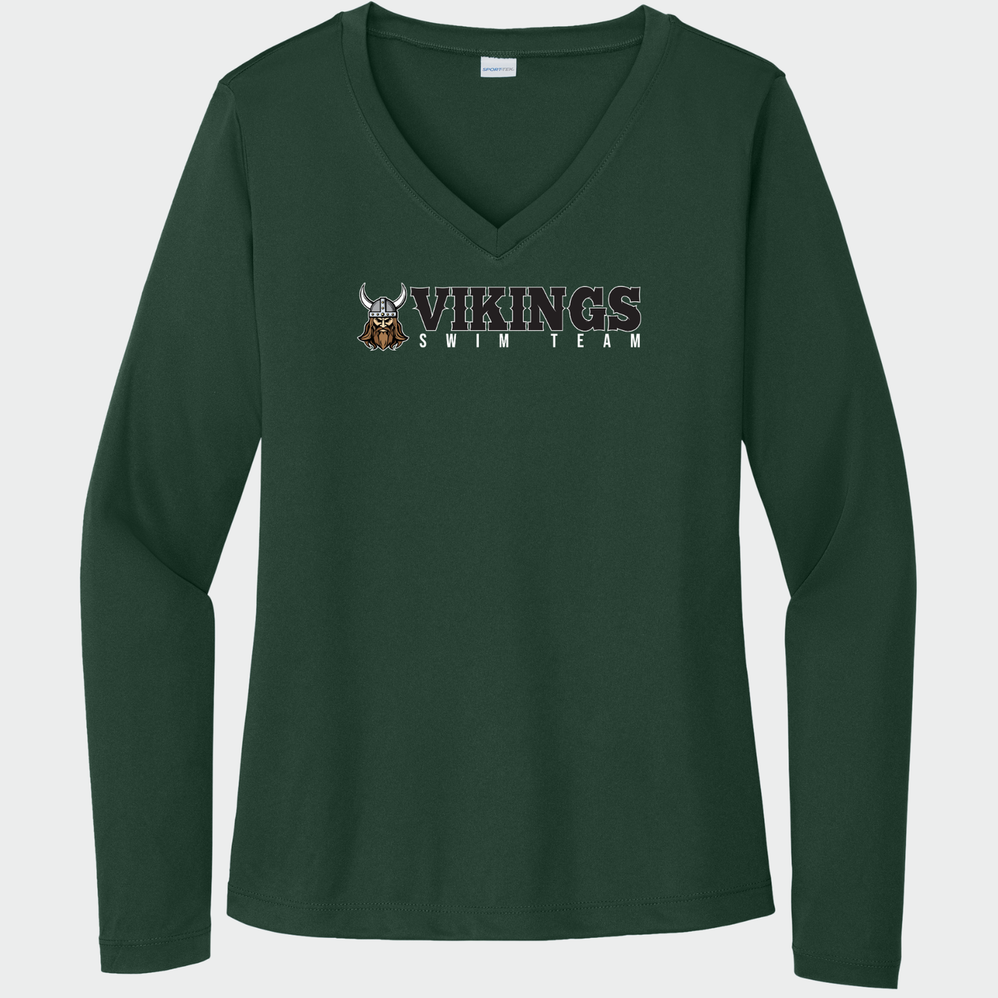 NRS: Vikings Swim Team Women's Long Sleeve Tech V-Neck Tshirt