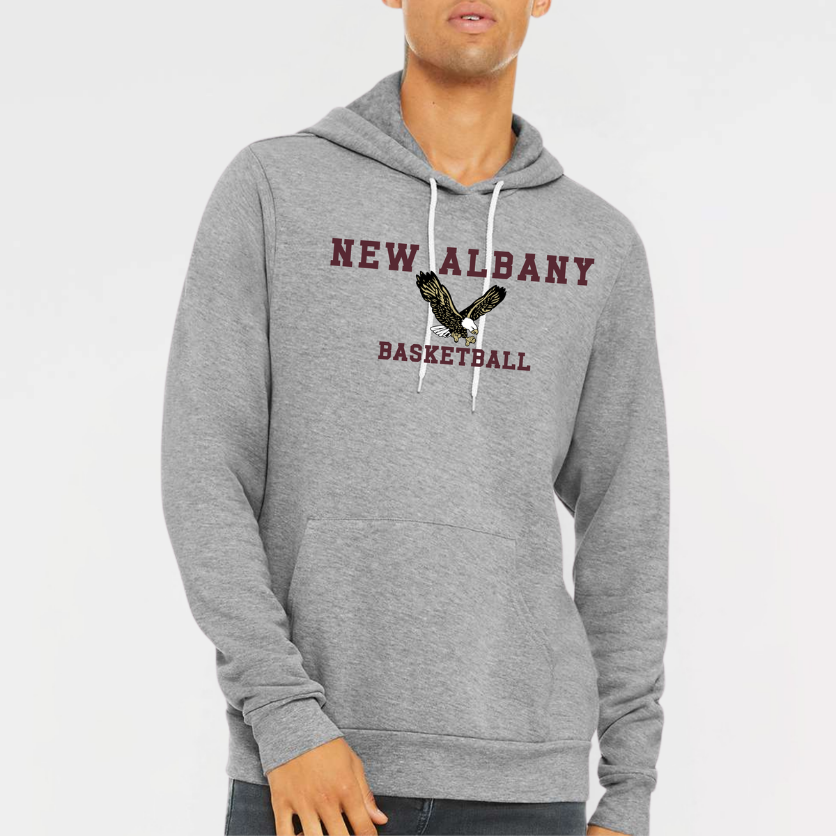 NAGTB: New Albany Basketball, Sponge Fleece Hooded Sweatshirt