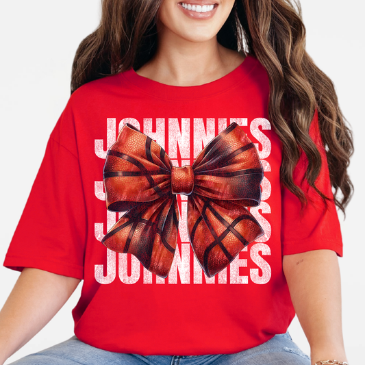 JYAA: Johnnies Basketball Bow *distressed* T-Shirt