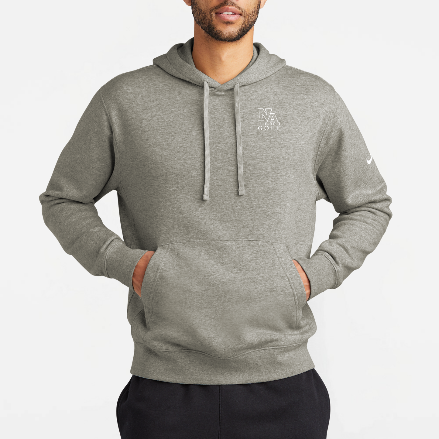 NAGolf: Embroidered, Nike Club Fleece Hooded Sweatshirt