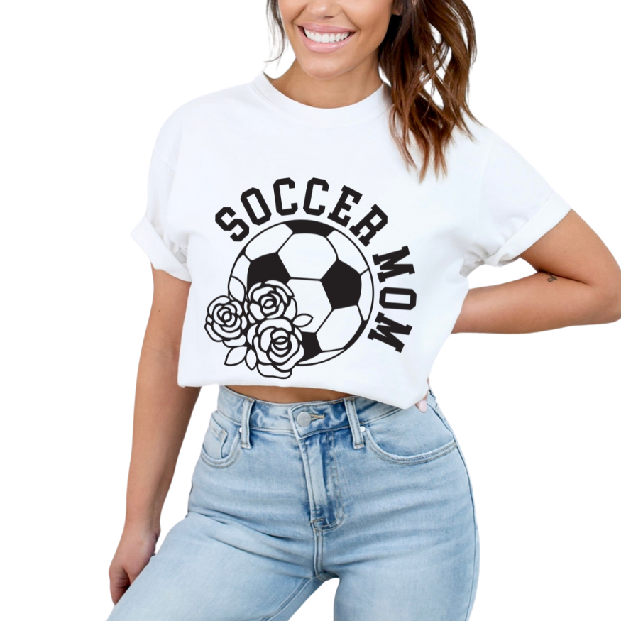Floral Soccer Mom Short-Sleeve Tee