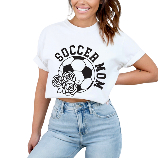 Floral Soccer Mom Short-Sleeve Tee