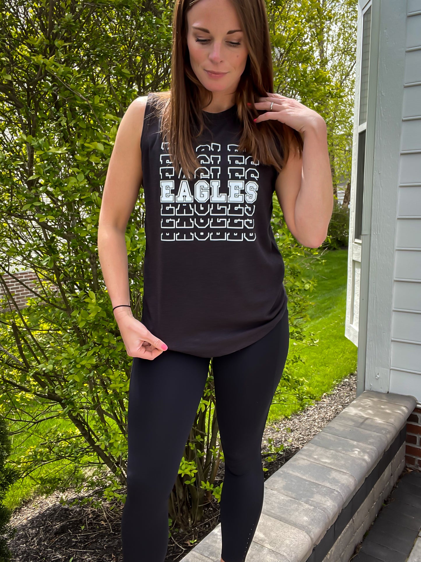 Eagles Echo Print Muscle Tank