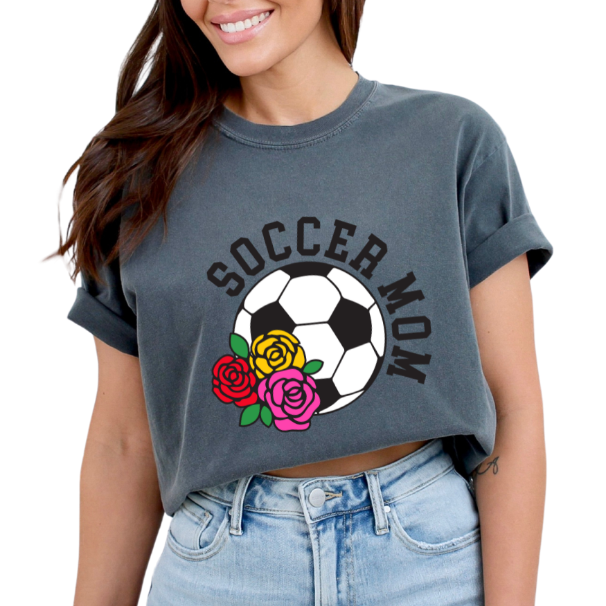 Floral Soccer Mom Short-Sleeve Tee