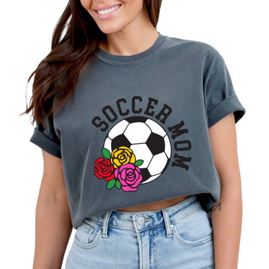 Floral Soccer Mom Short-Sleeve Tee