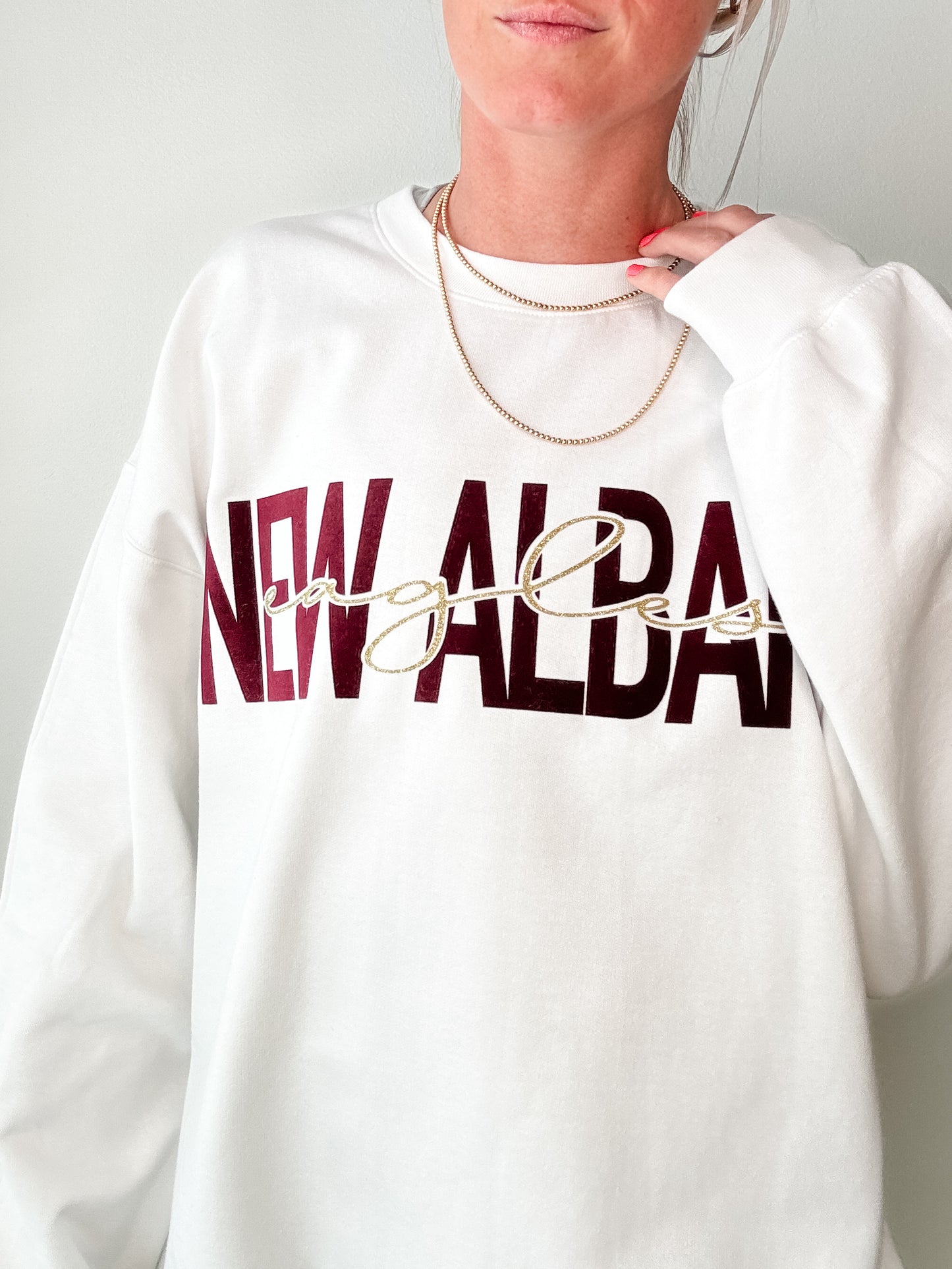 New Albany Eagles Flocked Sweatshirt