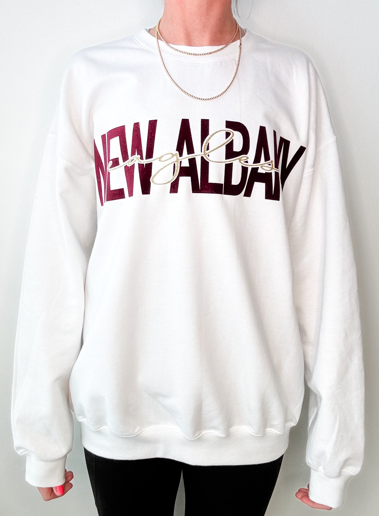 New Albany Eagles Flocked Sweatshirt