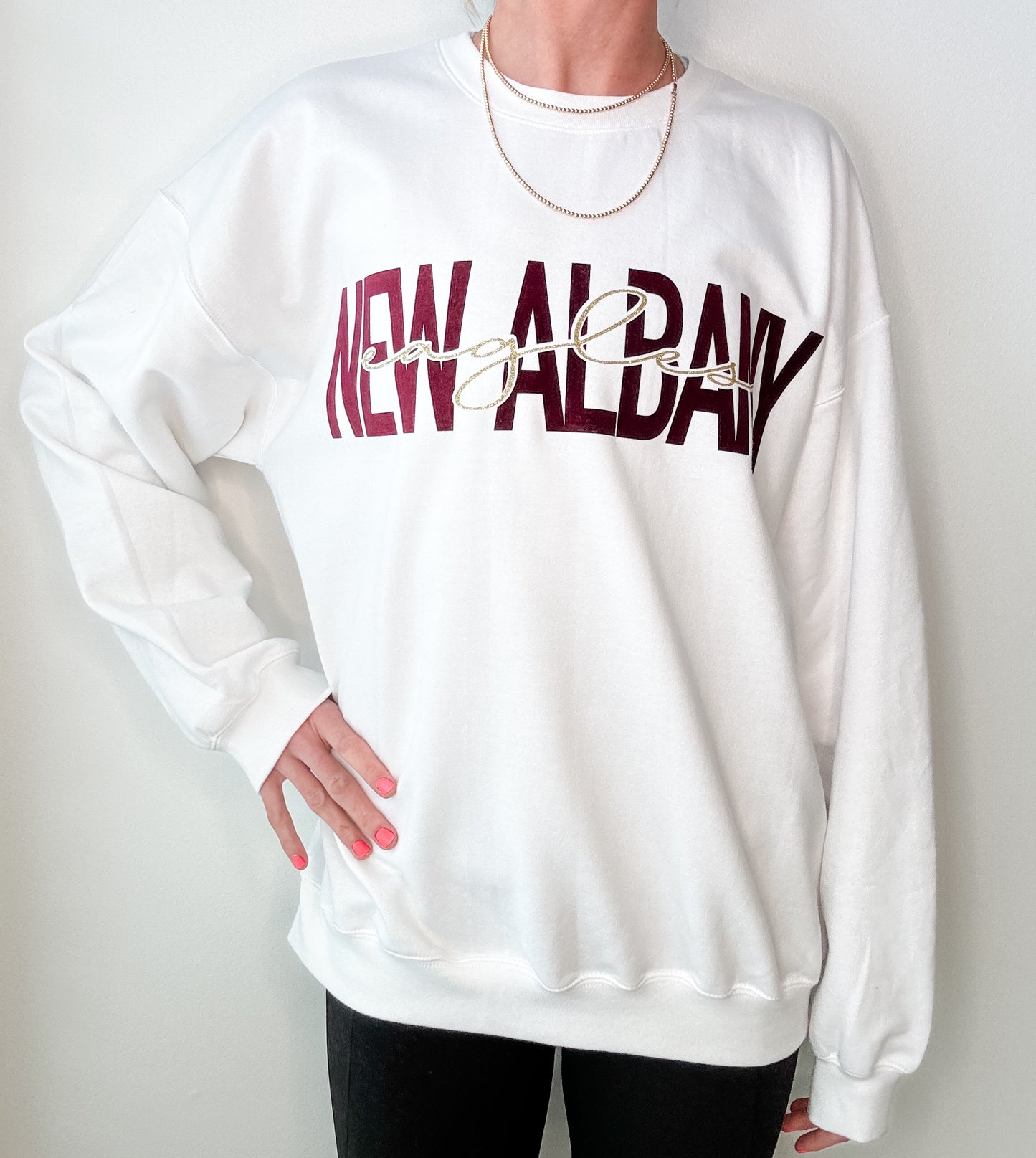 New Albany Eagles Flocked Sweatshirt