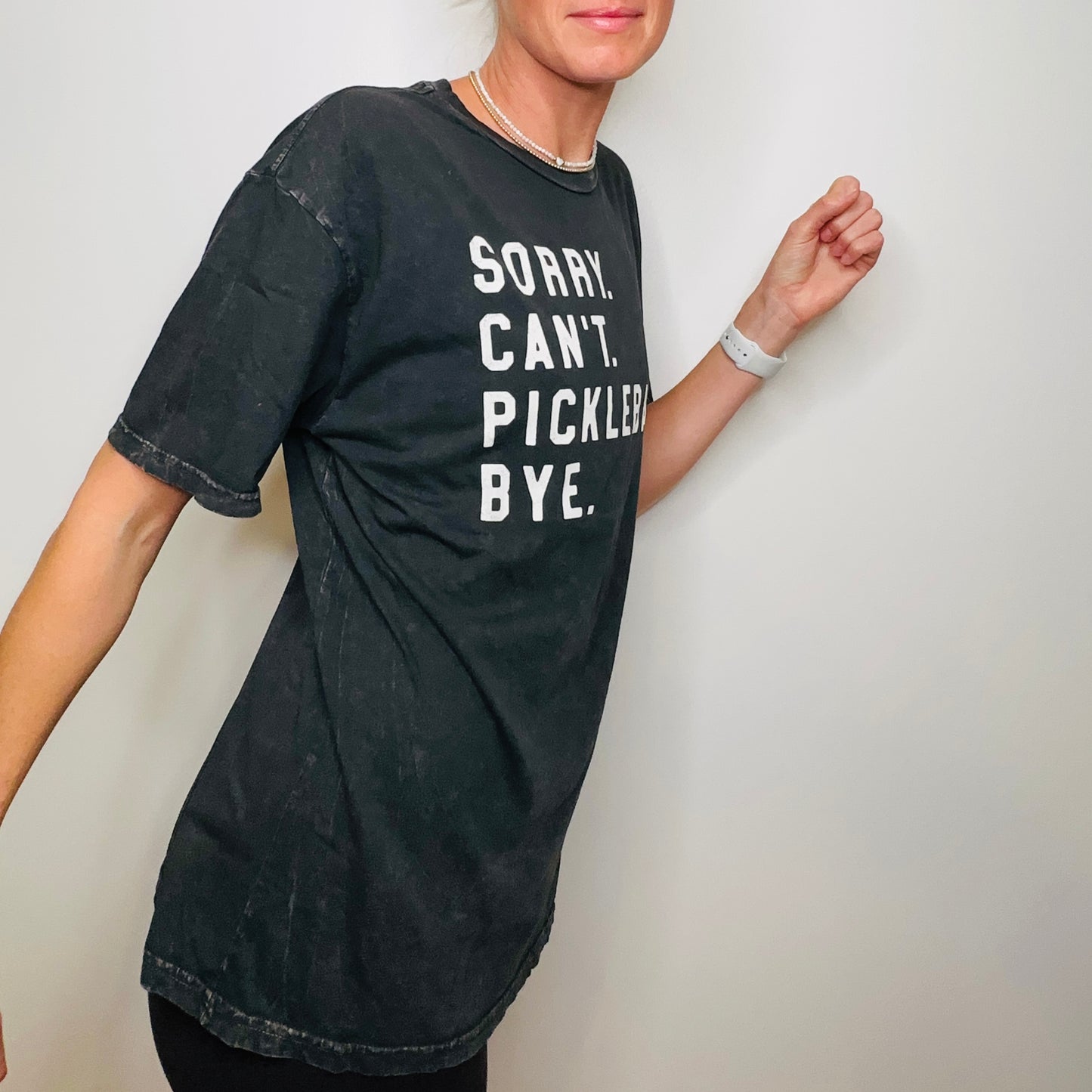 Sorry Can't Pickleball Bye Mineral Washed T-Shirt