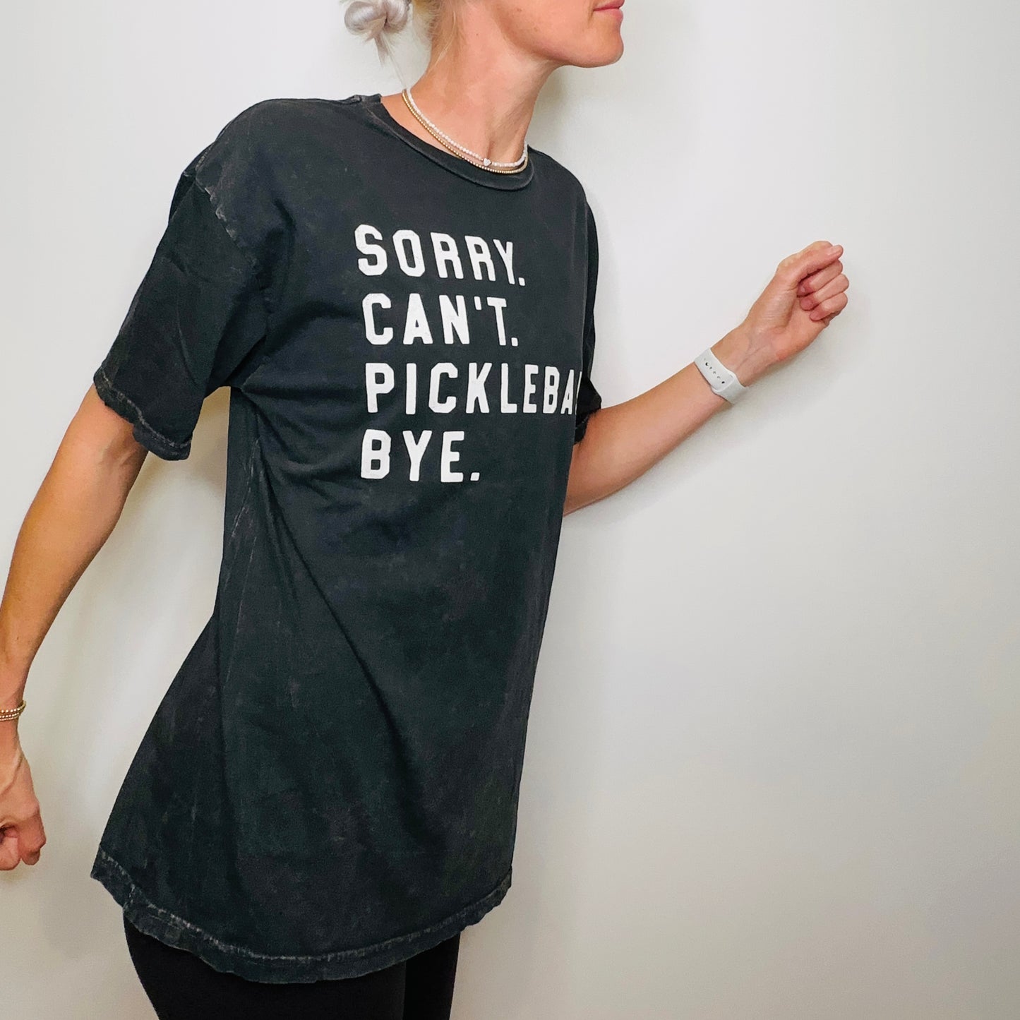 Sorry Can't Pickleball Bye Mineral Washed T-Shirt