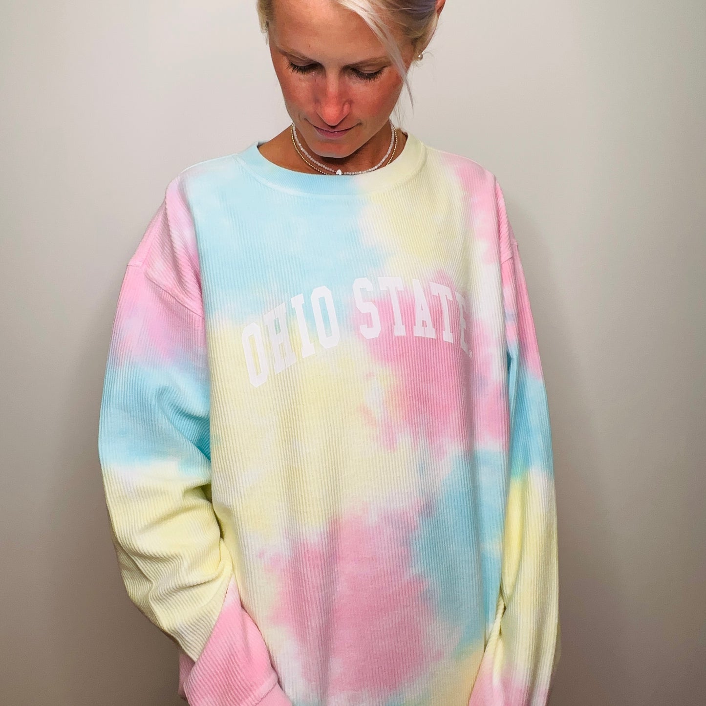 Ohio State Tie Dye Corded Sweatshirt