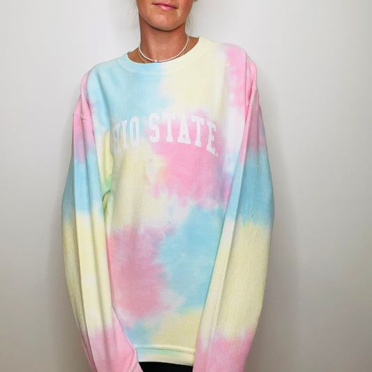 Ohio State Tie Dye Corded Sweatshirt