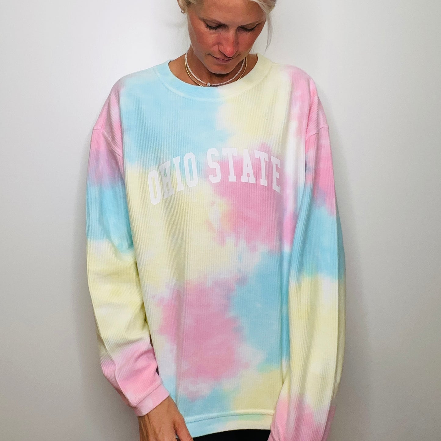 Ohio State Tie Dye Corded Sweatshirt