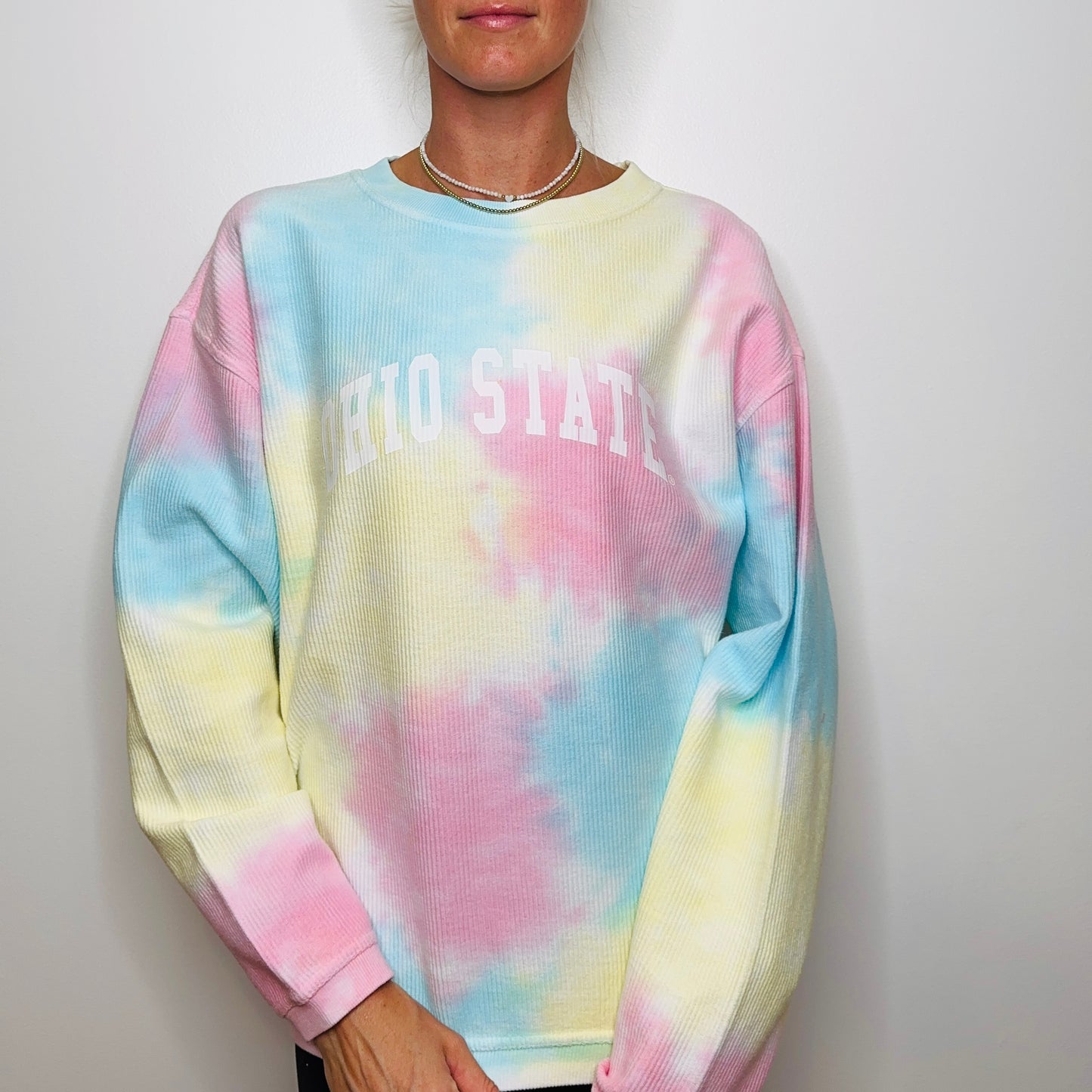 Ohio State Tie Dye Corded Sweatshirt