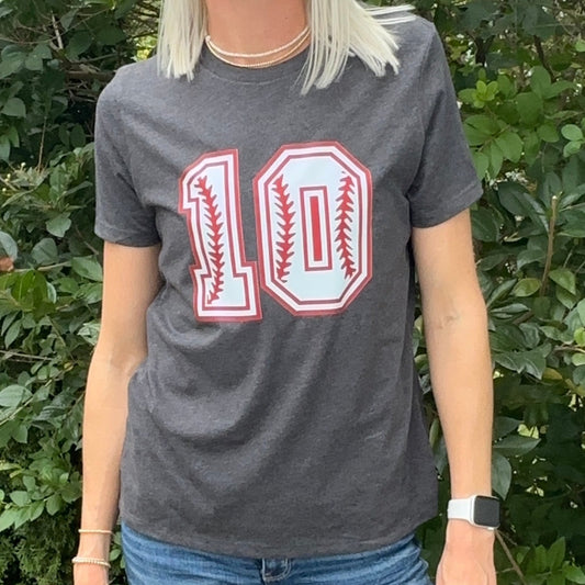 Baseball Number Fitted T-Shirt