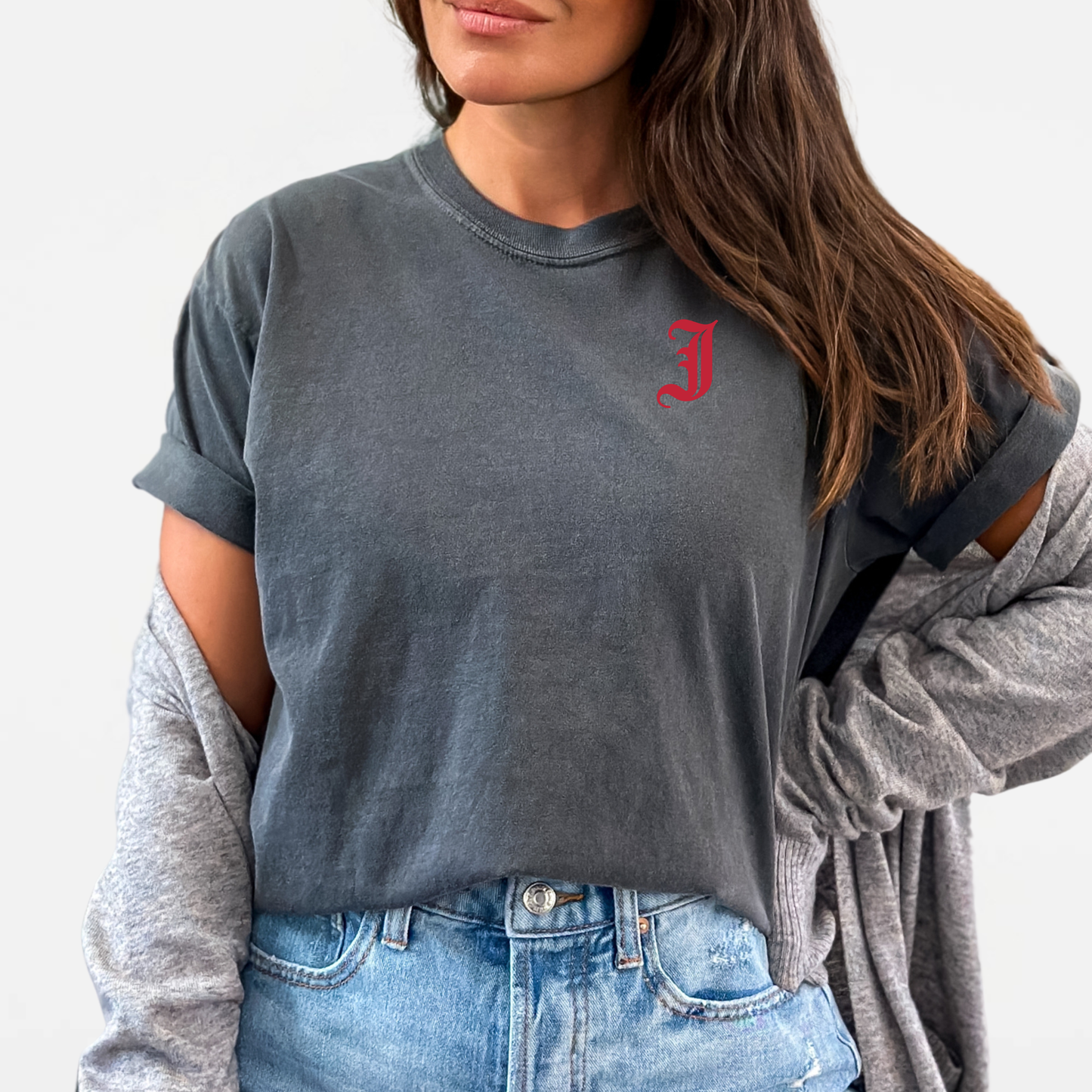 JTB: Old English J Garment-Dyed Cotton T-Shirt