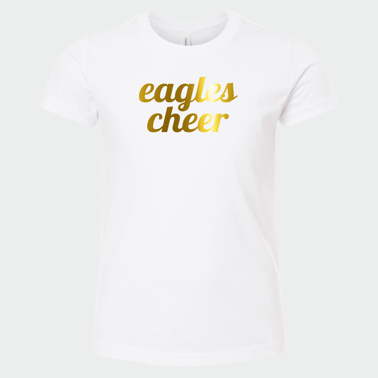 NAYCHEER: Eagles Cheer Gold Foil TShirt