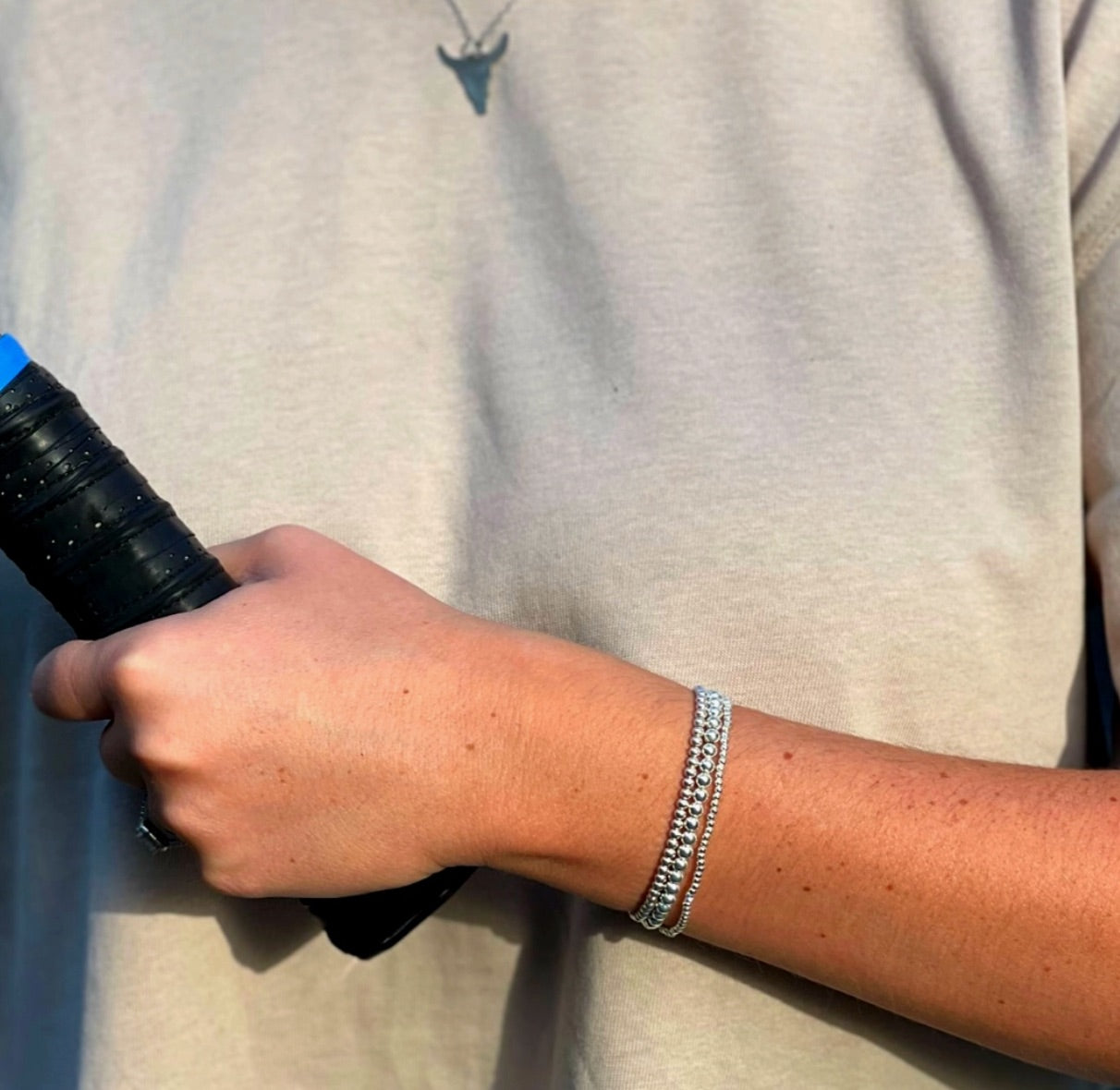 Kylar Mack: Sterling Silver Stretch Bracelet