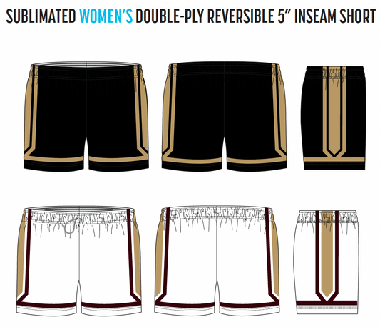 New Albany Girls Travel Basketball: *Required* Reversible Basketball Shorts