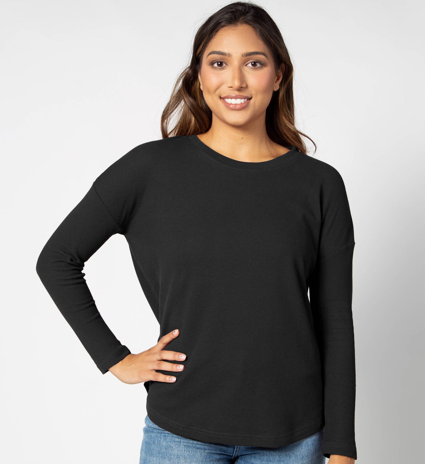 Long Sleeve Waffle T-Shirt
