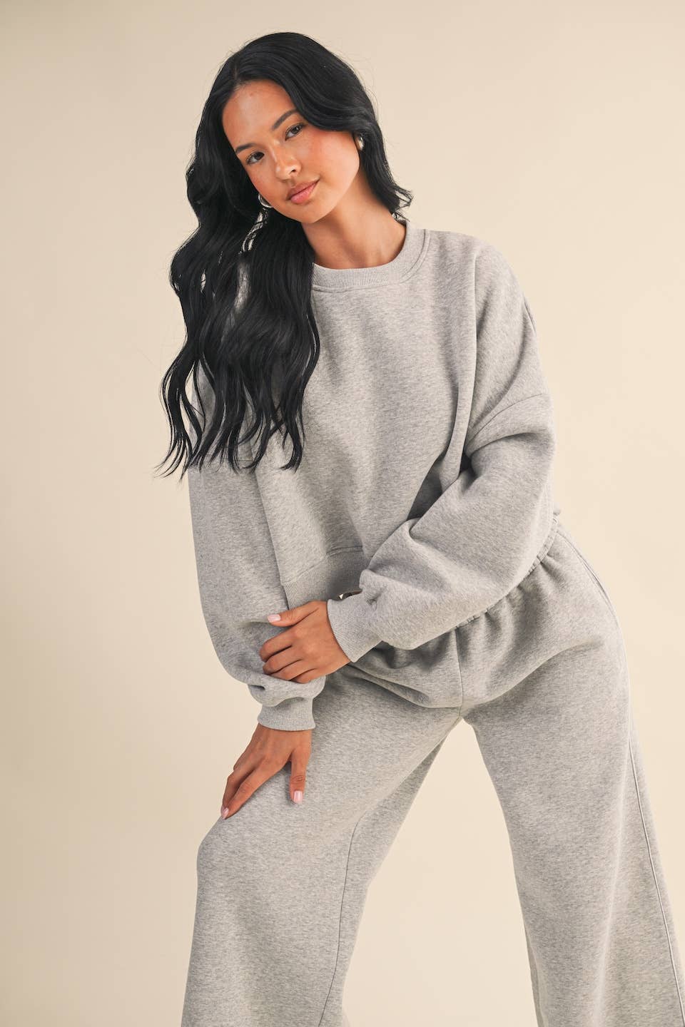 Cozy Fleece Oversized Crewneck Sweatshirt