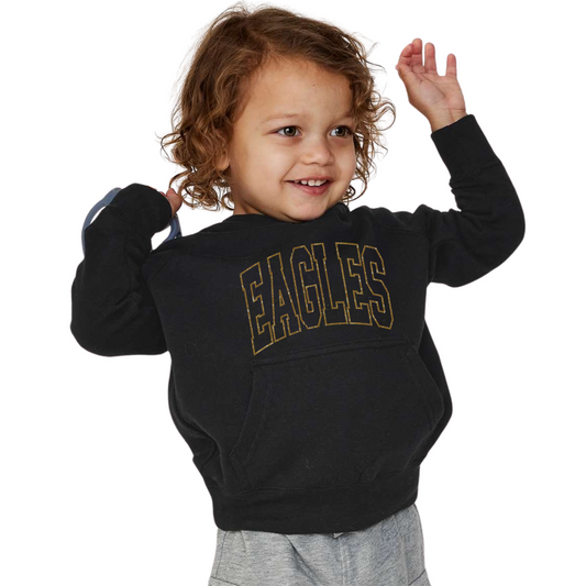 Yearbook: Eagles Glitter Printed Special Blend Hooded Sweatshirt