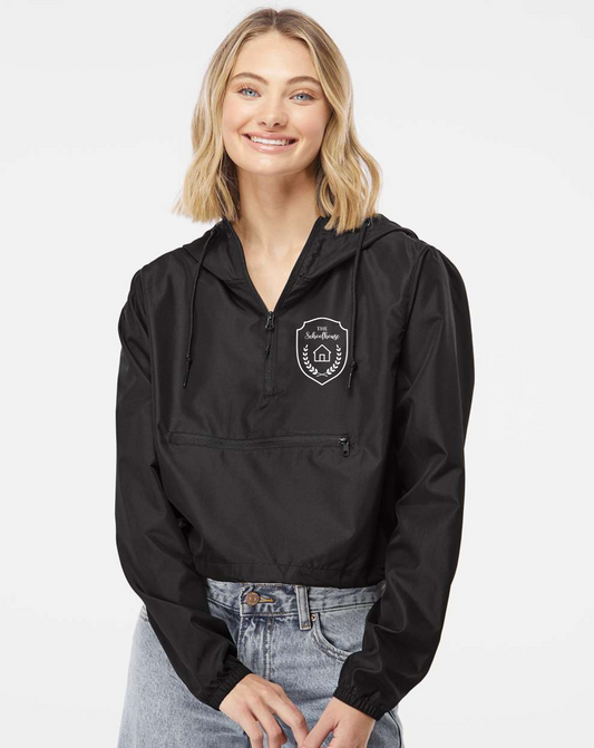 The Schoolhouse Women's Quarter-Zip Crop Windbreaker